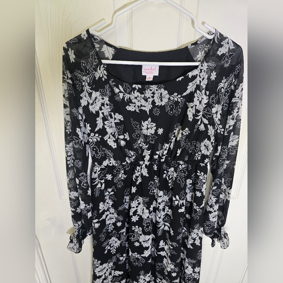 Ingrid & Isabel Maternity Floral Long Sleeve Womens Maxi Dress Size Medium - Picture 6 of 9